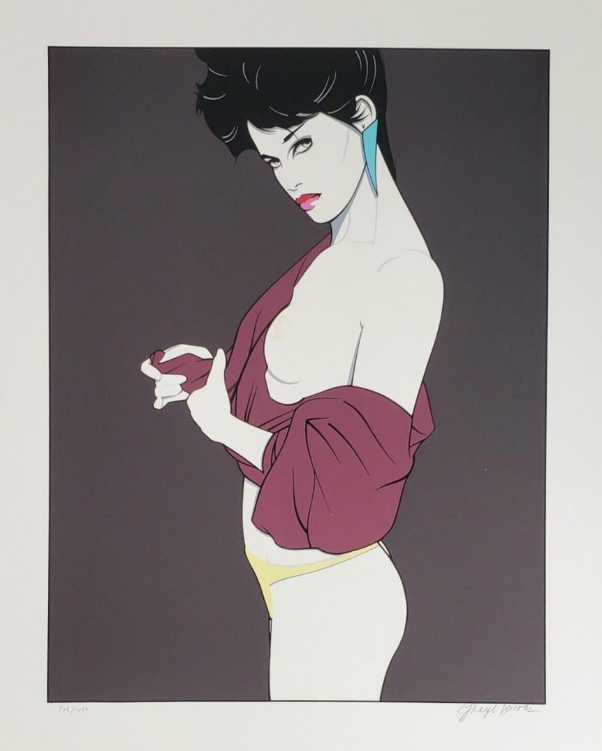 Patrick Nagel, The Playboy Portfolio II, Estate Signed Limited Edition Serigraph - Pink, 1989: Artist: Patrick Nagel Portfolio: Playboy Porfolio II Type: Serigraph Year: 1989 Edition: Out of 1250 Signature: Estate signed by Jennifer Nagel Dimensions: 20x16 Inches Condition: Excellent Artist bio