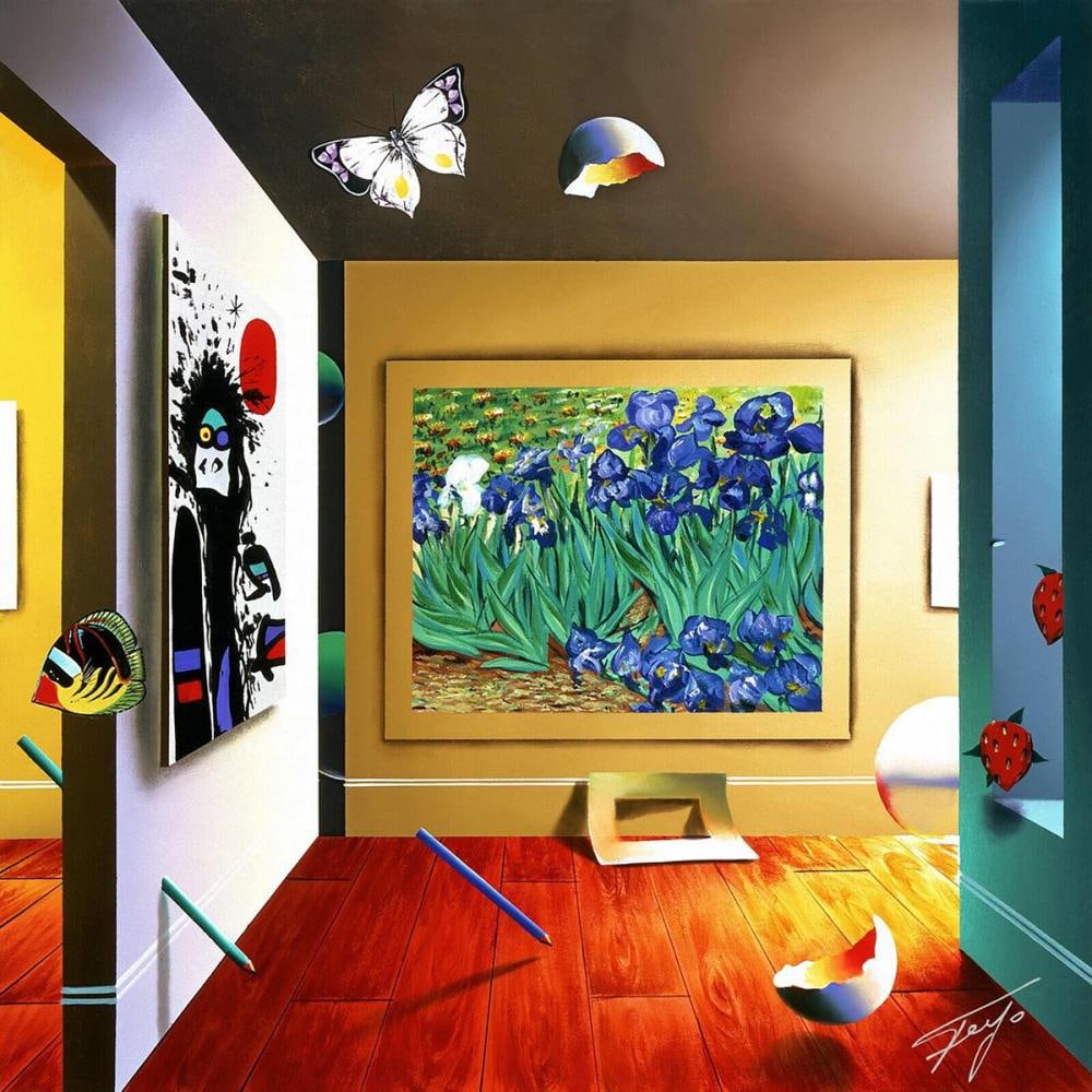 Ferjo, "Cubist Room", Lithograph, Signed Limited Edition Ap. Ferjo Coa (1 of 2)