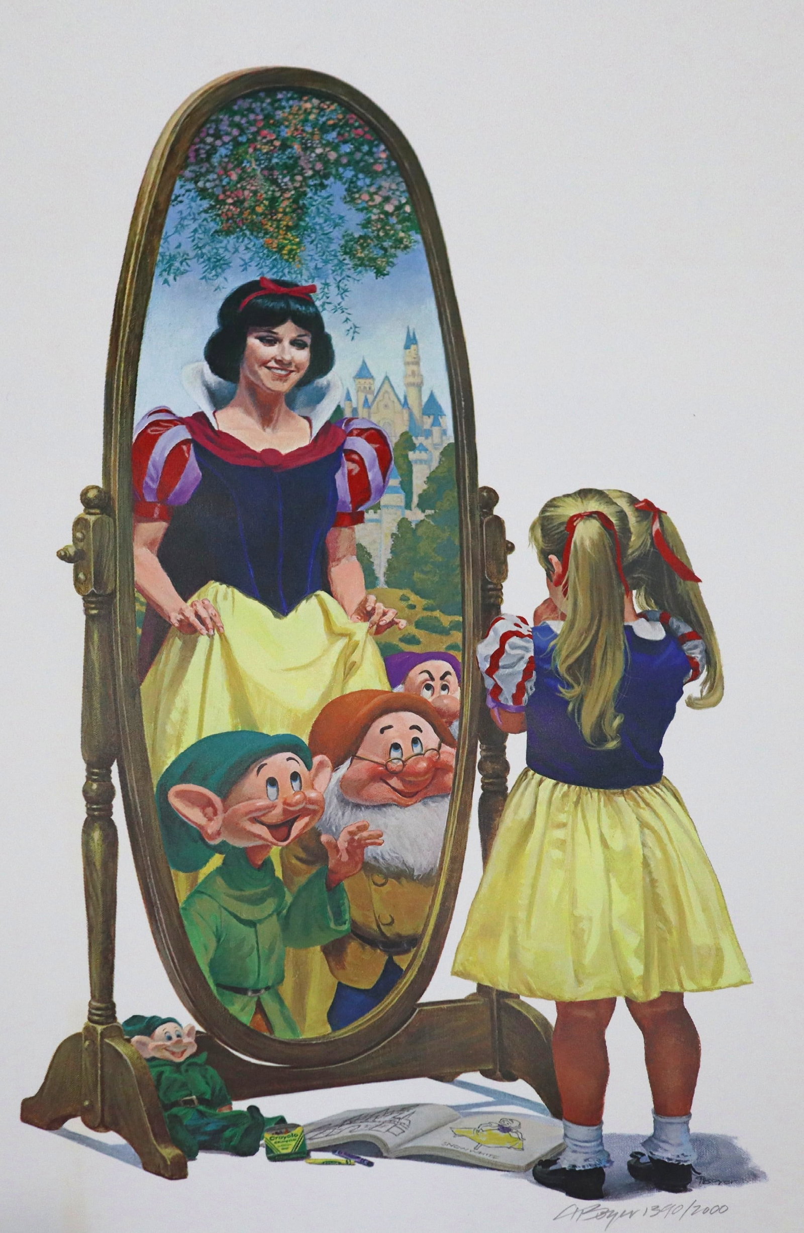 Charles Boyer, 'Snow White and the Seven Drawfs', Signed Limited Edition Disney Lithograph, 1987 (1 of 4)
