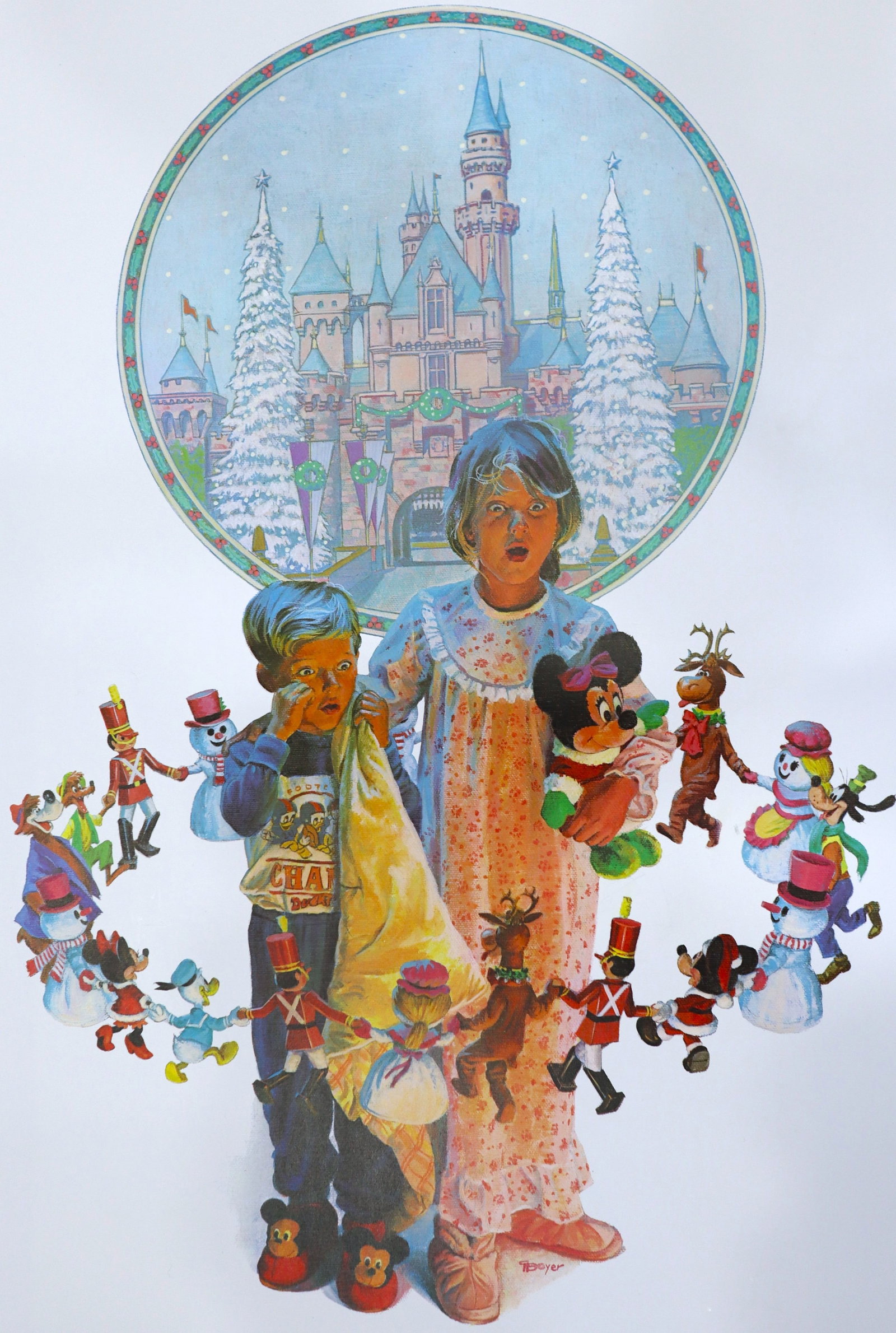 Charles Boyer, 'Christmas at Disneyland', Signed Limited Edition, Lithograph, 1988 (1 of 5)