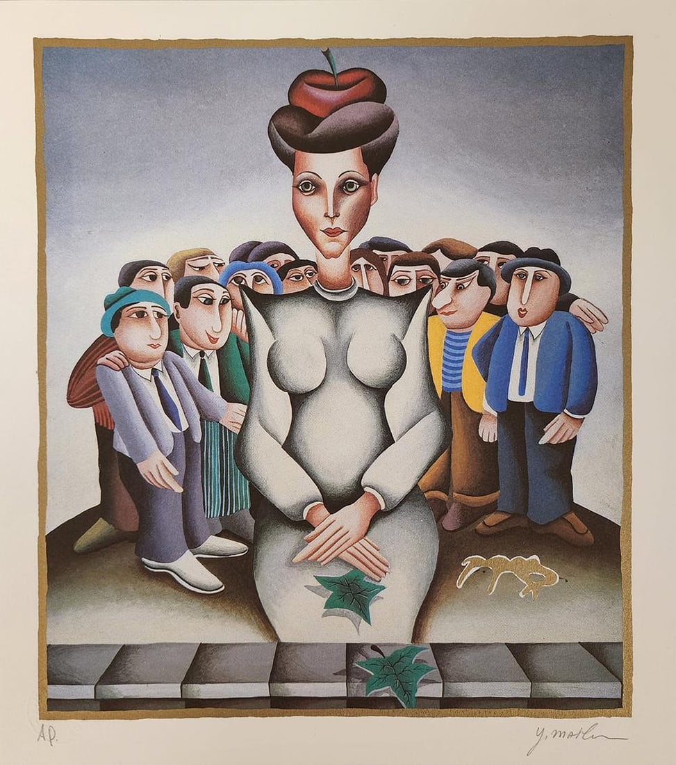 Yuval Mahler 'Virgo' From The Zodiac Suite, Signed Limited Edition Lithograph: YUVAL MAHLER b. 1951 (Israeli) Title: The Zodiac ? Virgo Technique: Original Hand Signed and Numbered Lithograph in colours on vellum paper Paper Size: 35 x 31 cm / 13.8 x 12.2 in Image size: 31 x 27 