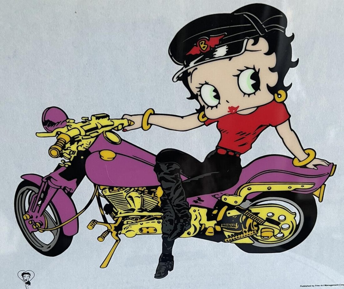 Betty Boop On Motorcycle By Fleischer Studios Limited Edition Sericel With Coa (1 of 2)
