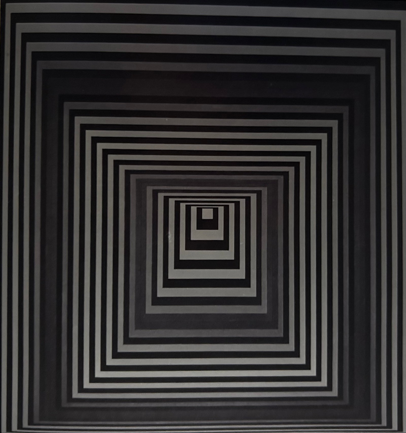 Victor Vaserely, Grey and black line pattern: Description: Title: Grey and black line pattern Type: Monograph on paper, framed Not Signed or numbered, as published Published by Editions Du Griffon Neuchatel in 1971, and printed in Switzerland. Si