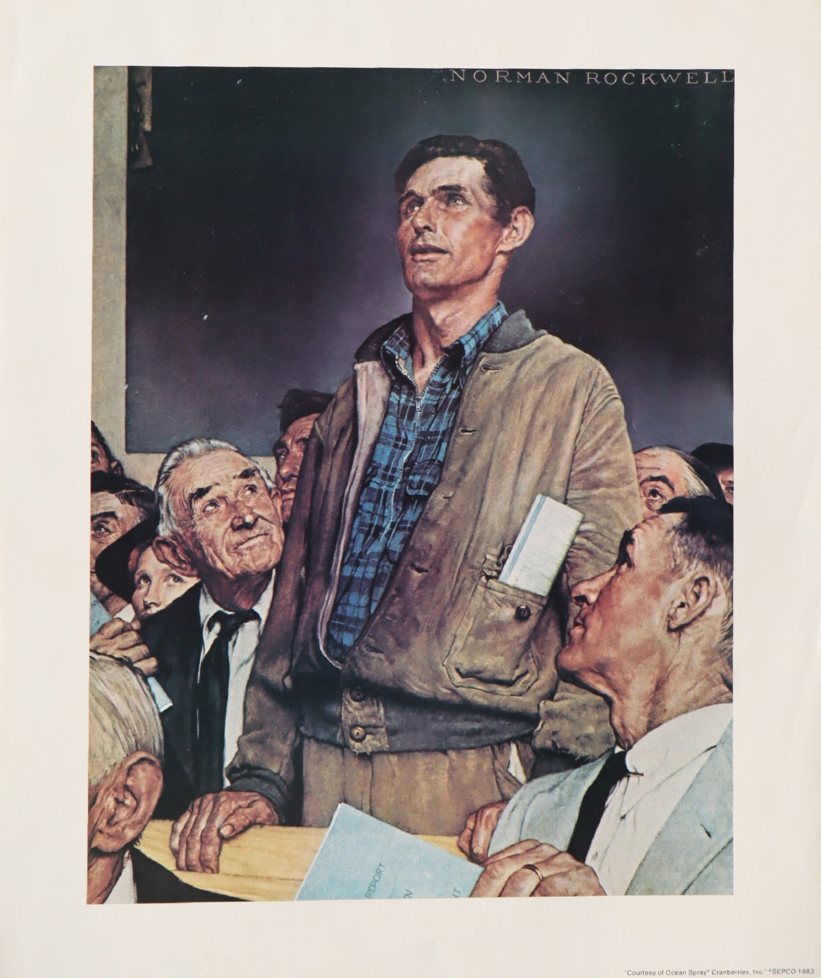 Norman Rockwell, Freedom of Speech, Lithograph, 1983 (1 of 3)
