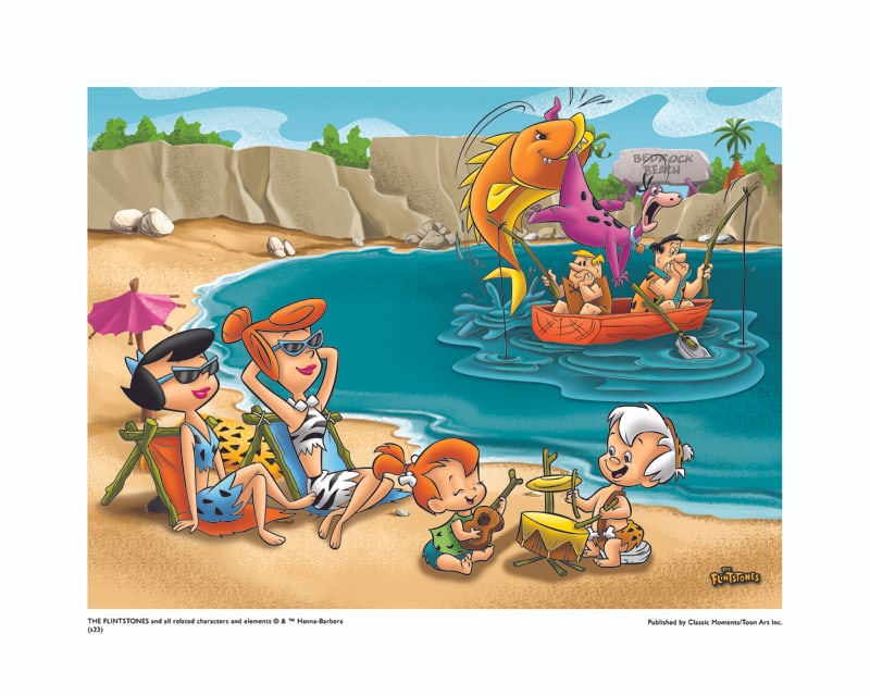 Hanna-Barbera, The Flintstones, 'Beach Trip', Animation Giclee (1 of 1)