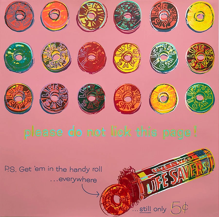 Andy Warhol, (After) LIFE SAVER from Ads Portfolio, 1985 (1 of 1)