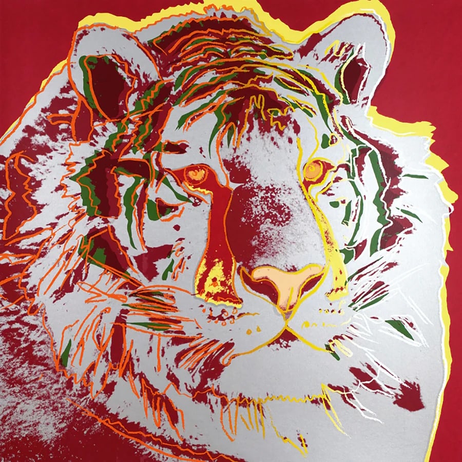 Andy Warhol, (After) SIBERIAN TIGER, FSIIB 297: Andy Warhol title; SIBERIAN TIGER, FSIIB 297 silkscreen, Printer's proof, not signed and not numbered Paper size: 38 x 38 inch Images size: 38 x 38 inch Condition: Artwork is in Very good condition