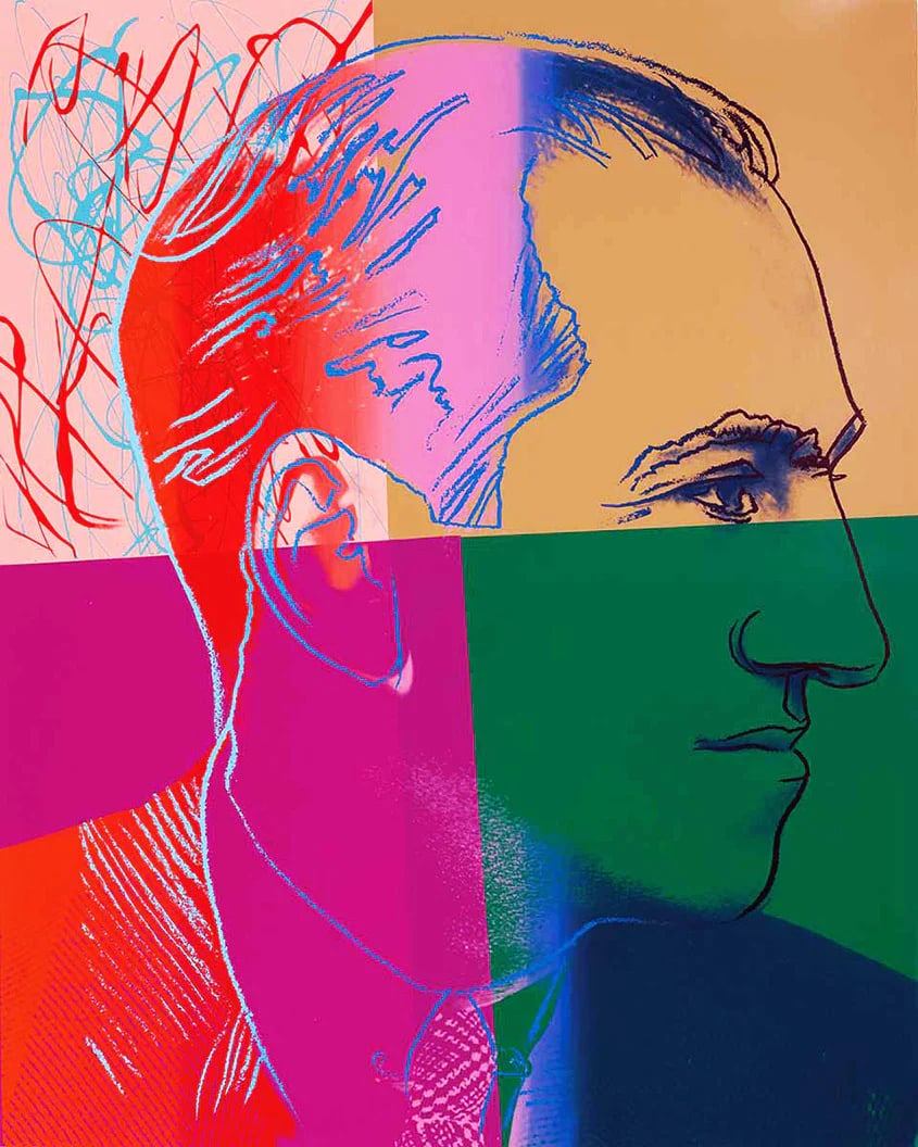 Warhol Andy, (After) FS.II 231 George Gershwin, from Ten Portraits of Jews of Twentieth Century,: Warhol, Andy FS.II 231 George Gershwin, from Ten Portraits of Jews of Twentieth Century, 1980 Silkscreen, not signed and numbered, Paper size 32 x 40 inches (101,6 x 81.2 cm) Images size 32 x 40 inche