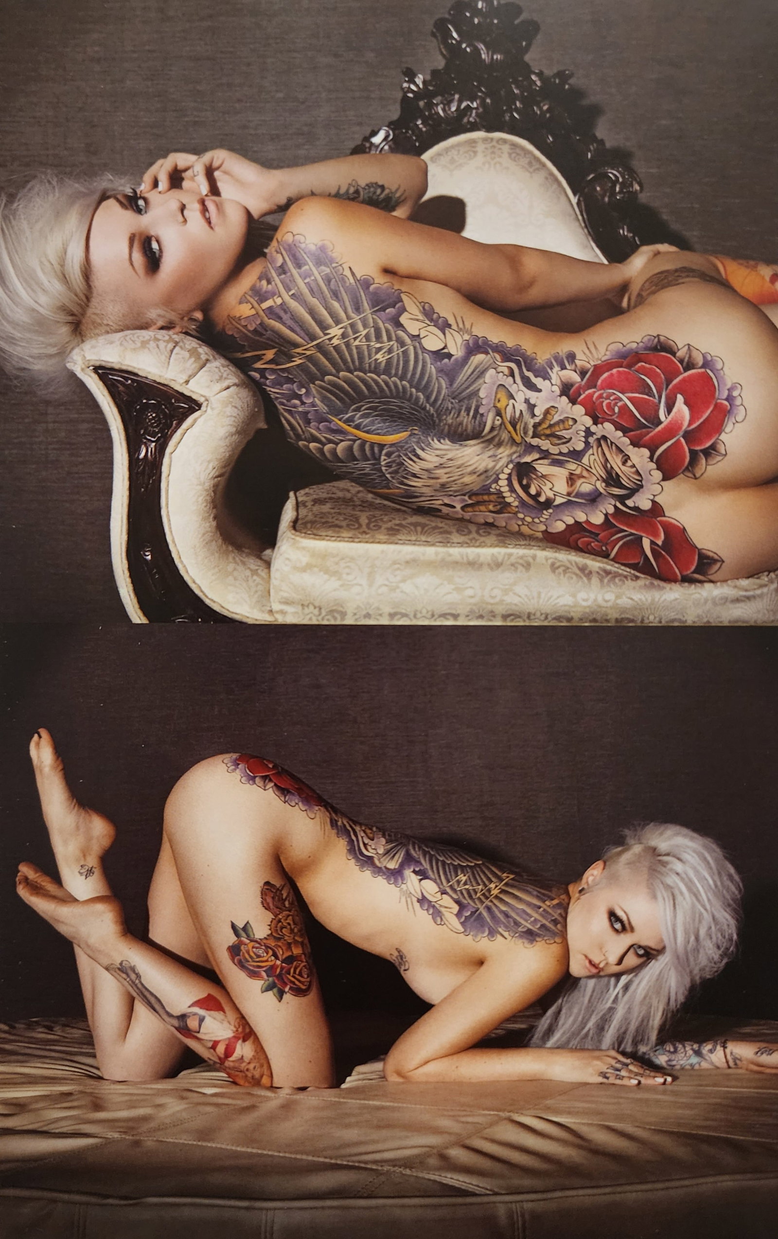 Christian Saint, Tattoo Top Model, 2015: Artist/Photographer: Christian Saint Title/Subject: Tattoo Top Model Type Of Print: Authentic Sheet Fed Photogravure/Heliogravure. Date Of Print: 2015 Paper: Medium weight, satin/matte finish. Print O
