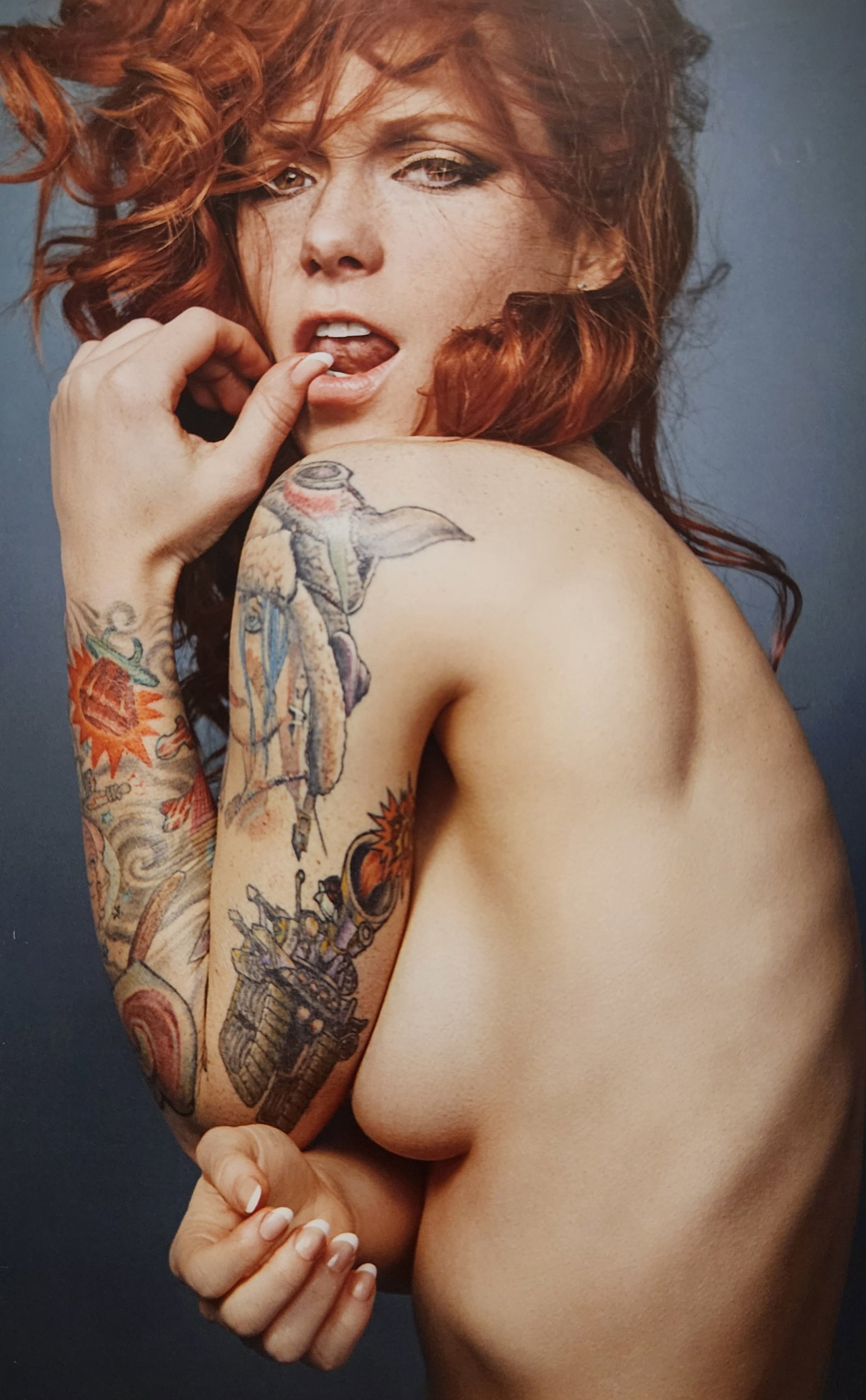 Christian Saint, Tattoo Top Model, 2015: Artist/Photographer: Christian Saint Title/Subject: Tattoo Top Model Type Of Print: Authentic Sheet Fed Photogravure/Heliogravure. Date Of Print: 2015 Paper: Medium weight, satin/matte finish. Print O
