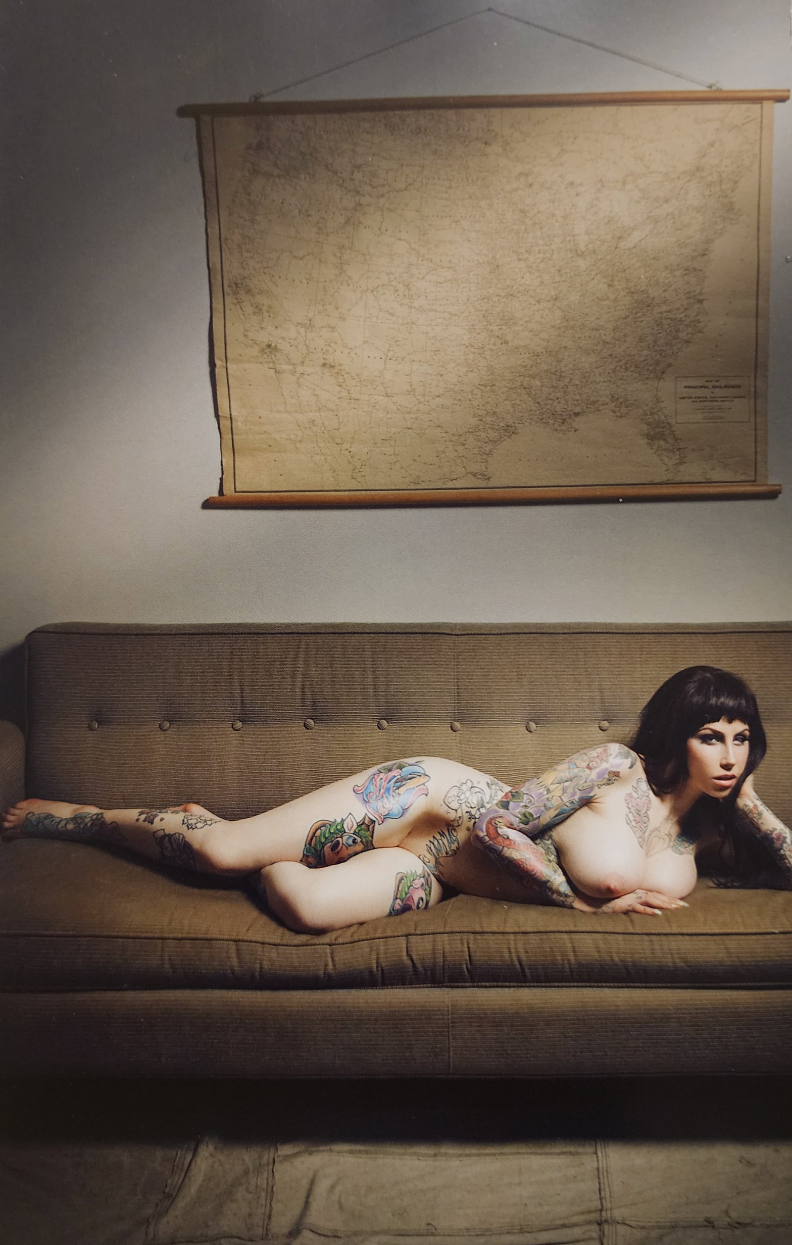 Christian Saint, Tattoo Top Model, 2015: Artist/Photographer: Christian Saint Title/Subject: Tattoo Top Model Type Of Print: Authentic Sheet Fed Photogravure/Heliogravure. Date Of Print: 2015 Paper: Medium weight, satin/matte finish. Print O