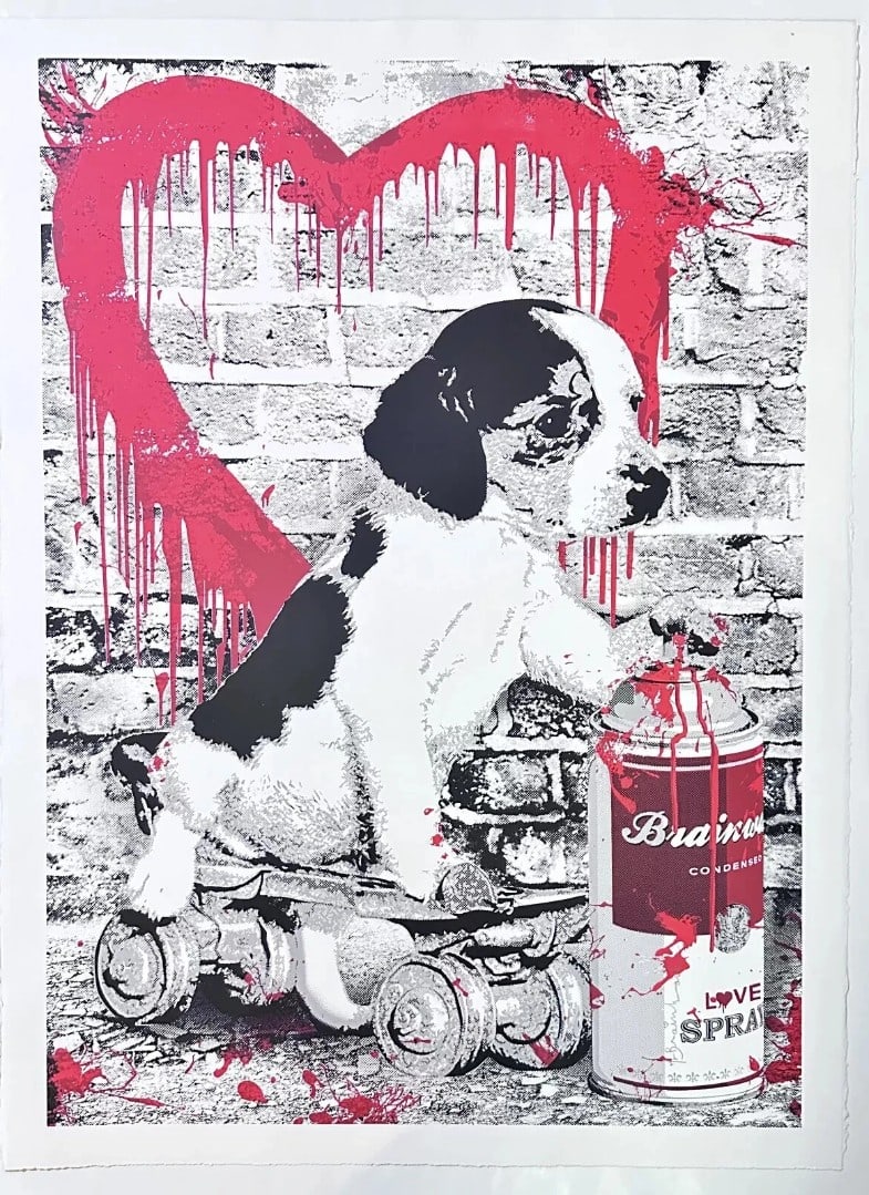 Mr. Brainwash, 'I Woof You', Signed Limited Edition Screen Print, 2012 (1 of 3)