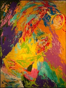 LeRoy Neiman, 'Power Serve', Signed Limited Edition Serigraph, 1981 - Framed