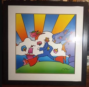 Peter Max, 'Cosmic Runner', Signed Limited Edition Screen Print, 1972 - Framed