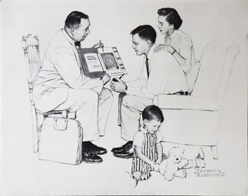 Norman Rockwell, Sales Presentation, Lithograph, 1980