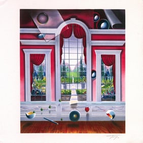 Ferjo, 'Red Room', Signed Artist Proof Lithograph w/ COA