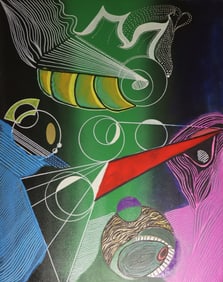 Maximus Crafted, Abstracted Geometry, Acrylic Canvas Painting, 2020