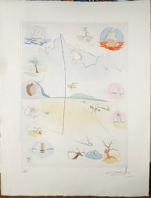 Salvador Dali, Frontispiece, Hand-Signed Limited Edition Lithograph, 1972