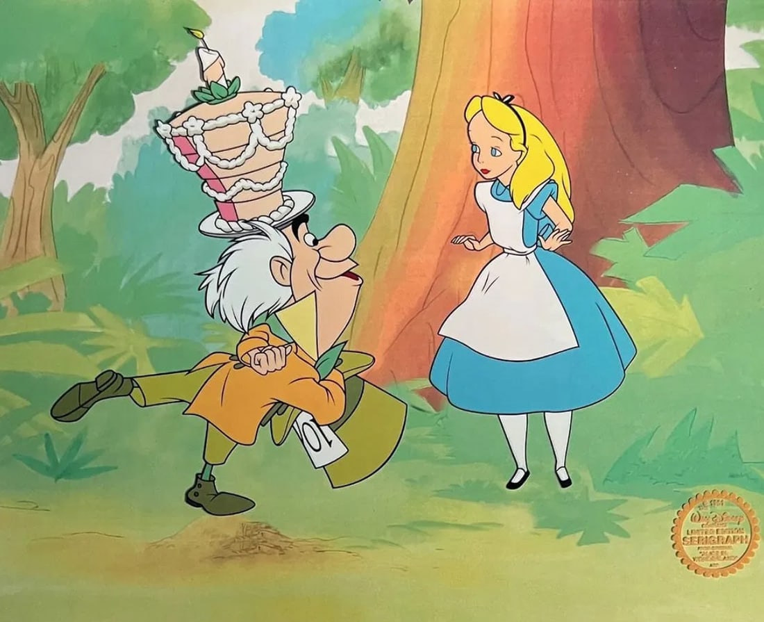 Disney, Alice In Wonderland with the Rabbit, Limited Edition Animation Cel (1 of 1)
