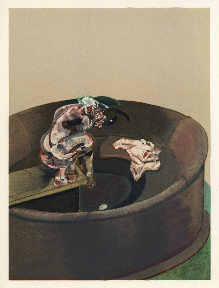 Francis Bacon 'Portrait of George Dyer Crouching' color lithograph, 1966 (After): Lithograph on velin paper. Inscription: Unsigned and unnumbered. Good condition. Notes: From Derri?re le miroir, N? 162. Published by Aime Maeght, editeur, Paris; printed by editions Pierre ? Feu, Gal