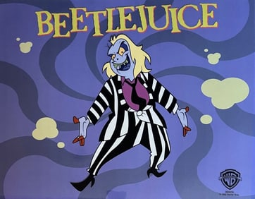 Warner Bros, Beetlejuice Cartoon, Limited Edition Animation Cel