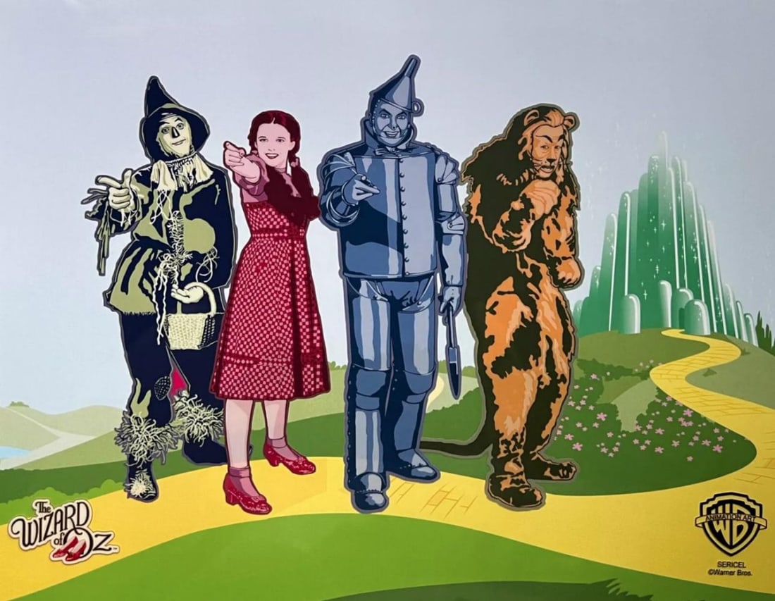Warner Bros, The Wizard Of Oz - Dorothy, Tinman, Scarecrow & The Lion, Limited Edition Sericel (1 of 1)