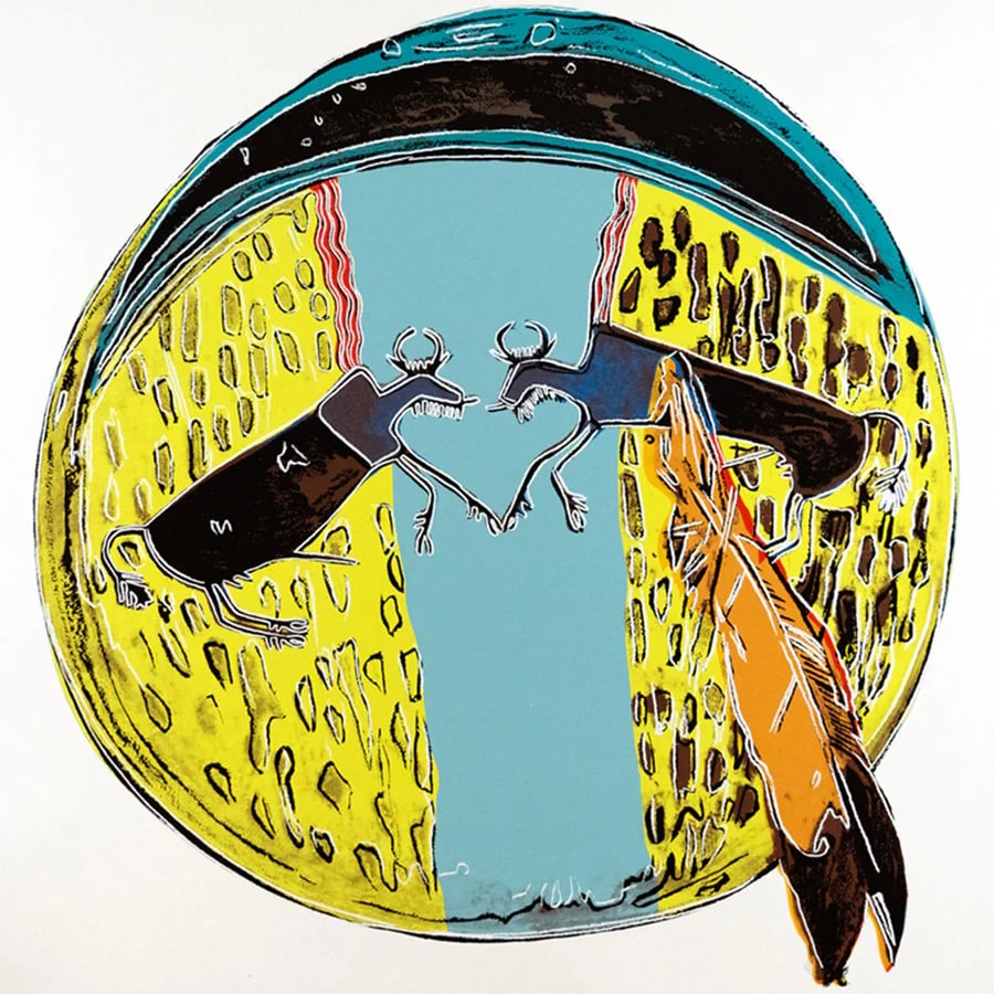 Andy Warhol (After), Cowboys and Indians, 1986, Plains Indian Shield (1 of 1)