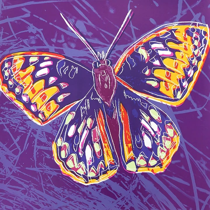 Andy Warhol (After), SAN FRANCISCO SILVERSPOT from Endangered Species Portfolio, 1983: Andy Warhol, (After) SAN FRANCISCO SILVERSPOT from Endangered Species Portfolio, 1983 Silkscreen, on Lenox Museum Board Images size 38 x 38 in This work is an unsigned and Unnumbered Printer's proof, 