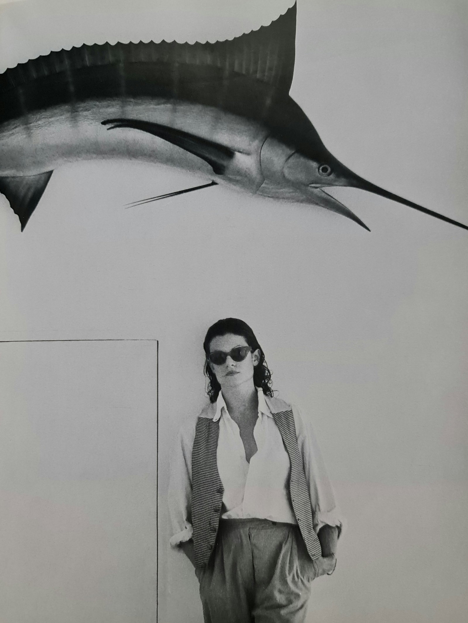 Robert Mapplethorpe, Lisa Lyon under a Swordfish: Photographer: Robert Michael Mapplethorpe (1946-1989) was an American photographer, best known for his black-and-white photographs. His work featured an array of subjects, including celebrity portrait
