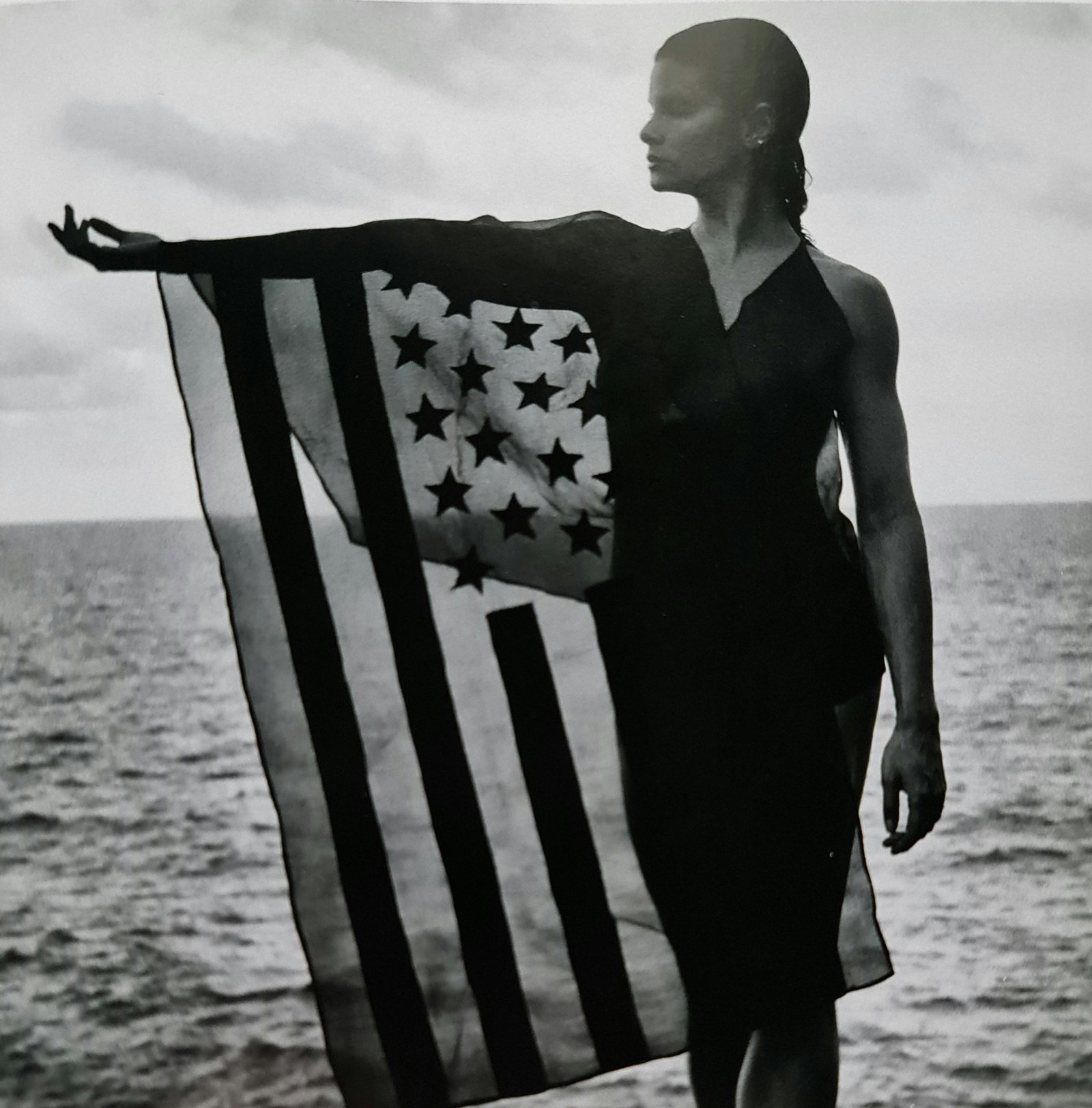 Robert Mapplethorpe, Lisa Lyon with American flag: Photographer: Robert Michael Mapplethorpe (1946-1989) was an American photographer, best known for his black-and-white photographs. His work featured an array of subjects, including celebrity portrait