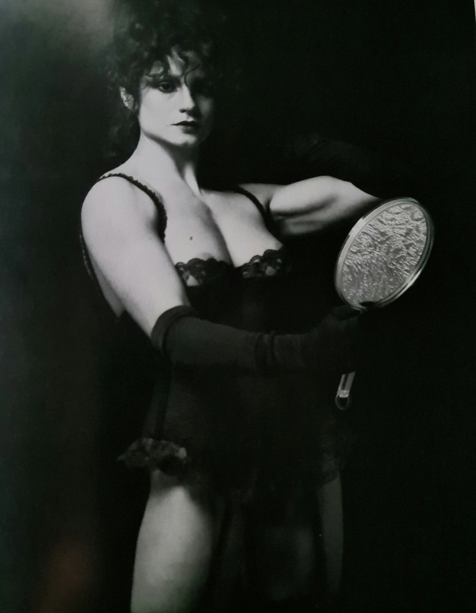 Robert Mapplethorpe, Lisa Lyon with mirror: Photographer: Robert Michael Mapplethorpe (1946-1989) was an American photographer, best known for his black-and-white photographs. His work featured an array of subjects, including celebrity portrait