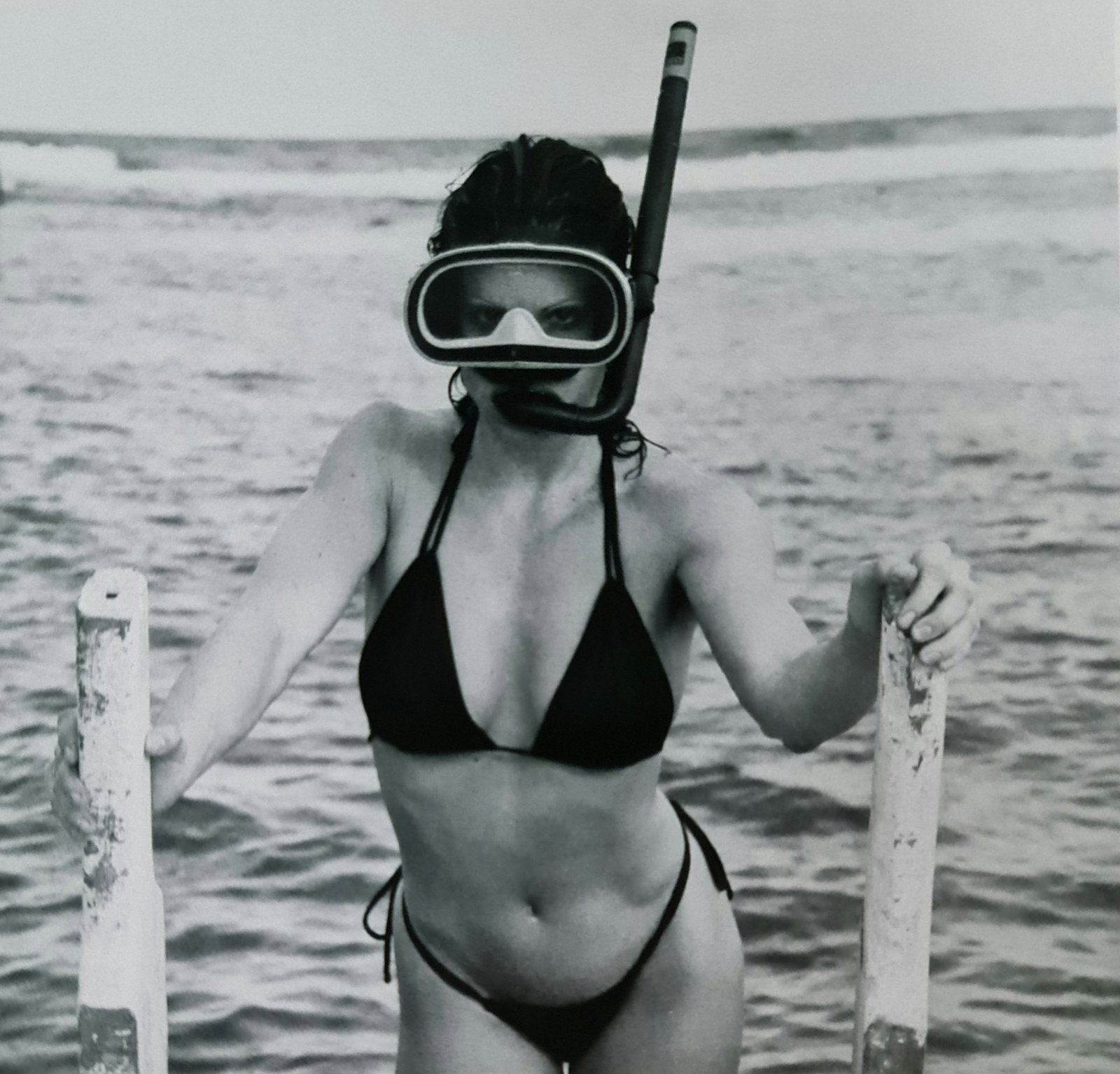 Robert Mapplethorpe, Lisa Lyon with snorkel, 1983, 6 x 6: Photographer: Robert Michael Mapplethorpe (1946-1989) was an American photographer, best known for his black-and-white photographs. His work featured an array of subjects, including celebrity portrait