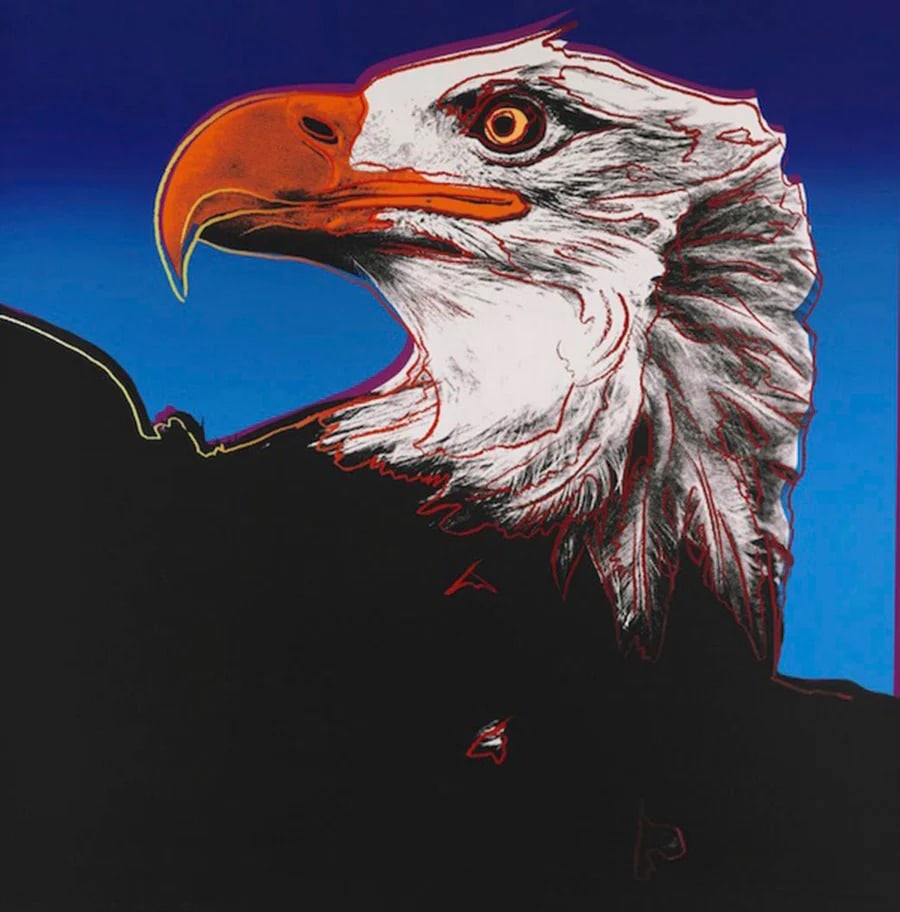 Andy Warhol (After), Endangered Species Portfolio BALD EAGLE, 1983: Andy Warhol, (After) Endangered Species Portfolio BALD EAGLE, 1983 Screenprint in colors Images size 38 x 38 in This work is an unsigned and Unnumbered Printer's proof, outside of the edition Printed 