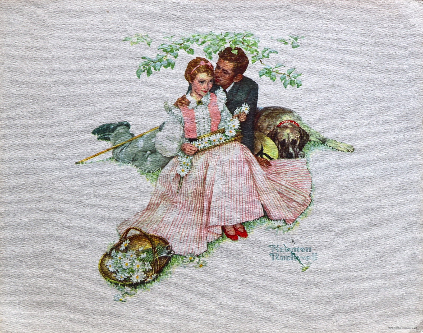 Norman Rockwell, Flowers in Tender Bloom, Lithograph C. 1970s: Artist: Norman Rockwell (American, 1894-1978) Surface: Gloss Paper Type: Lithograph Year: C.1970 Size: 14"x11" inches Origin: USA Signed: No Artist Bio: Norman Rockwell (1894?1978) was an iconic Ameri