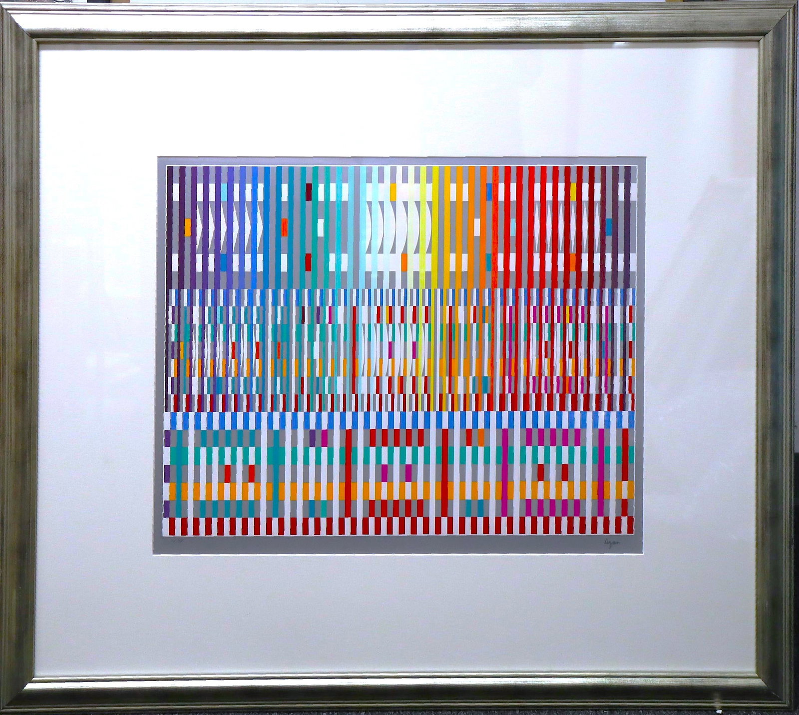 Yaacov Agam, 'The Blessing' (Light)', Signed Limited Edition Serigraph: Artist: Yaacov Agam Title: "The Blessing'(light) Medium: Serigraph Edition Size: 14 of 54 Size: 27 in x 34 in. Hand Signed and numbered by the artist Condition: Excellent