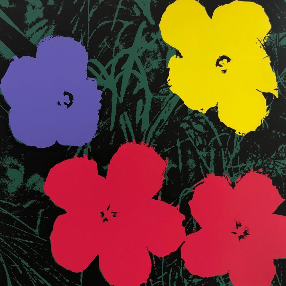 Andy Warhol Original Screenprint, Sunday B Morning Flowers 11.73: Warhol, Andy - USA Artwork Title: Andy Warhol Flowers II.73 Sunday B Morning Edition, Warhol Flowers II.72 Original Screenprint / Serigraph / Silkscreen Stamped: verso, in blue ink, "published by Sund