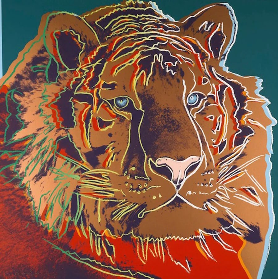 Andy Warhol, (After) SIBERIAN TIGER, FSIIB 297: Andy Warhol title; SIBERIAN TIGER, FSIIB 297 silkscreen, Printer's proof, not signed and not numbered Paper size: 38 x 38 inch Images size: 38 x 38 inch Condition: Artwork is in Very good condition Pr