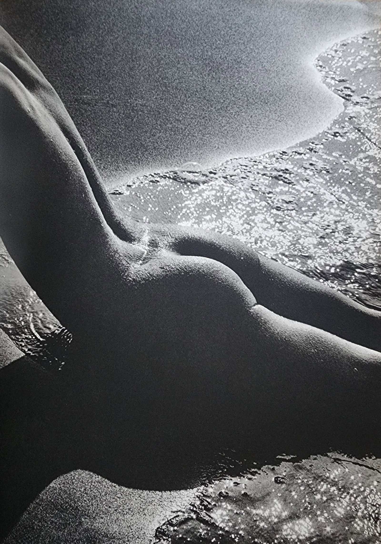 Lucien Clergue, 'The Beginning' 1973: Photographer: Lucien Clergue (France, 1934 - 2014) - renowned French photographer with a diverse body of work, he is perhaps best known for his dynamic female nude studies in and around water which of