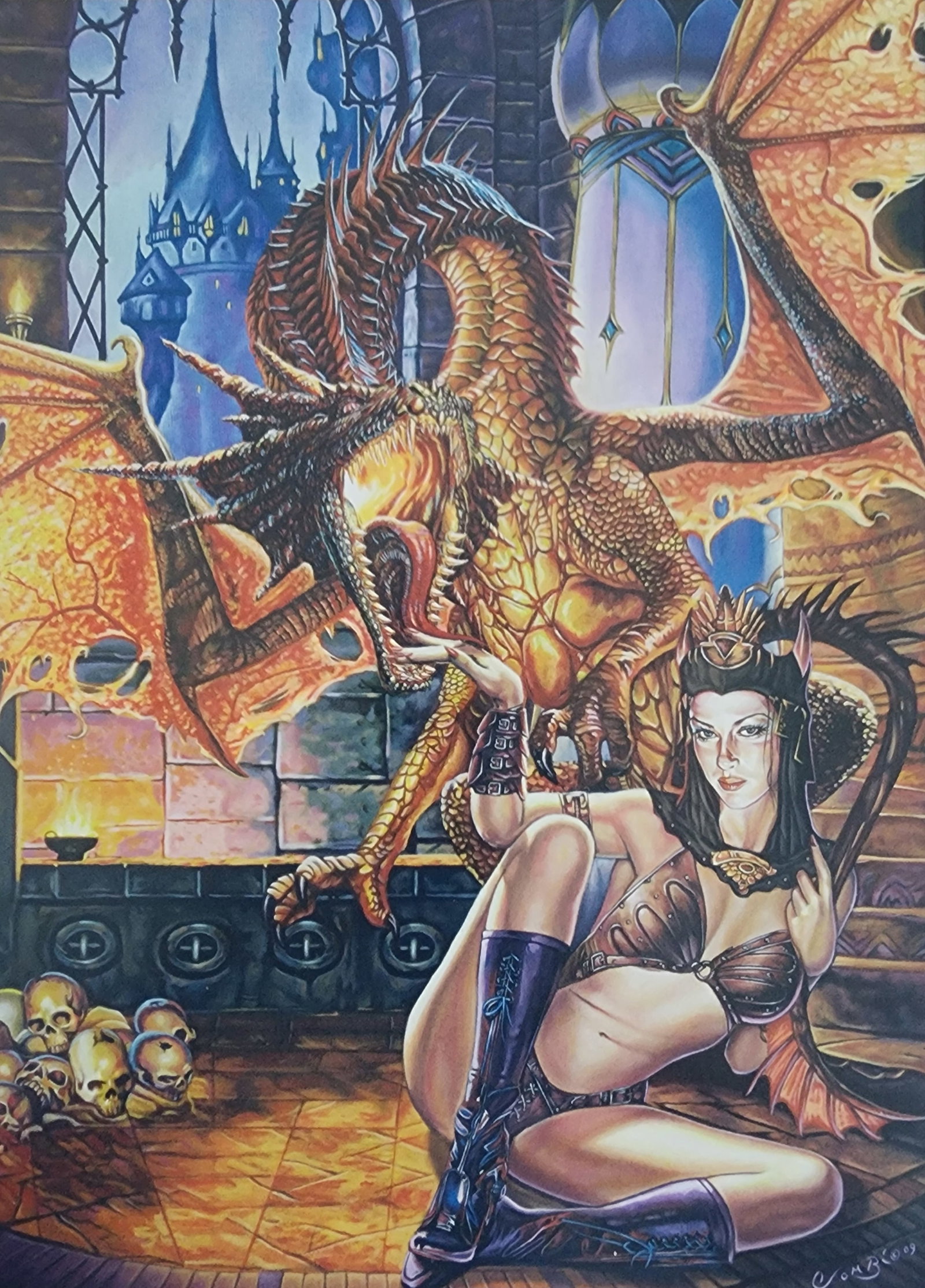Sal Quartuccio, Dragons & Nudes, 2011: Artist: Sal Quartuccio Title/Subject: Dragons & Nudes Date Of Print: 2011 Print Origin: China Condition: Extra Fine - Excellent Type Of Print: Authentic Sheet Fed Photogravure/Heliogravure Paper: Medi