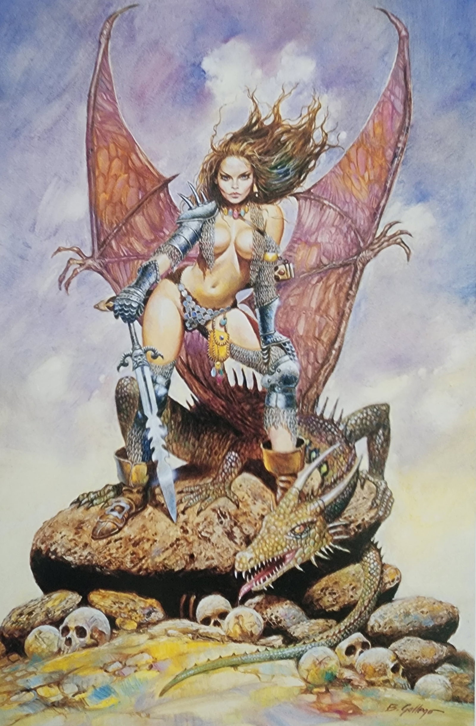 Sal Quartuccio, Dragons & Nudes, 2011: Artist: Sal Quartuccio Title/Subject: Dragons & Nudes Date Of Print: 2011 Print Origin: China Condition: Extra Fine - Excellent Type Of Print: Authentic Sheet Fed Photogravure/Heliogravure Paper: Medi
