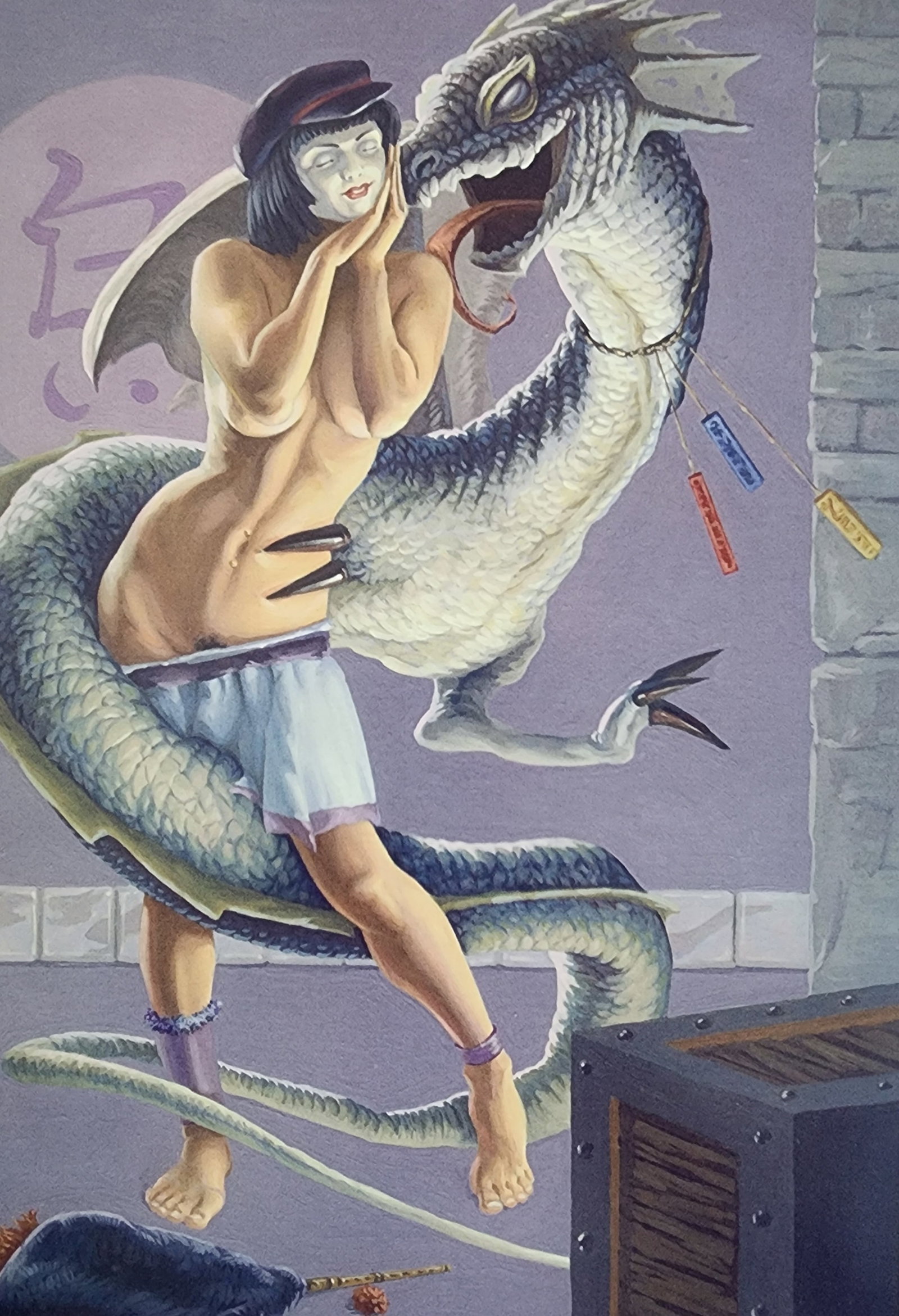 Sal Quartuccio, Dragons & Nudes, 2011: Artist: Sal Quartuccio Title/Subject: Dragons & Nudes Date Of Print: 2011 Print Origin: China Condition: Extra Fine - Excellent Type Of Print: Authentic Sheet Fed Photogravure/Heliogravure Paper: Medi