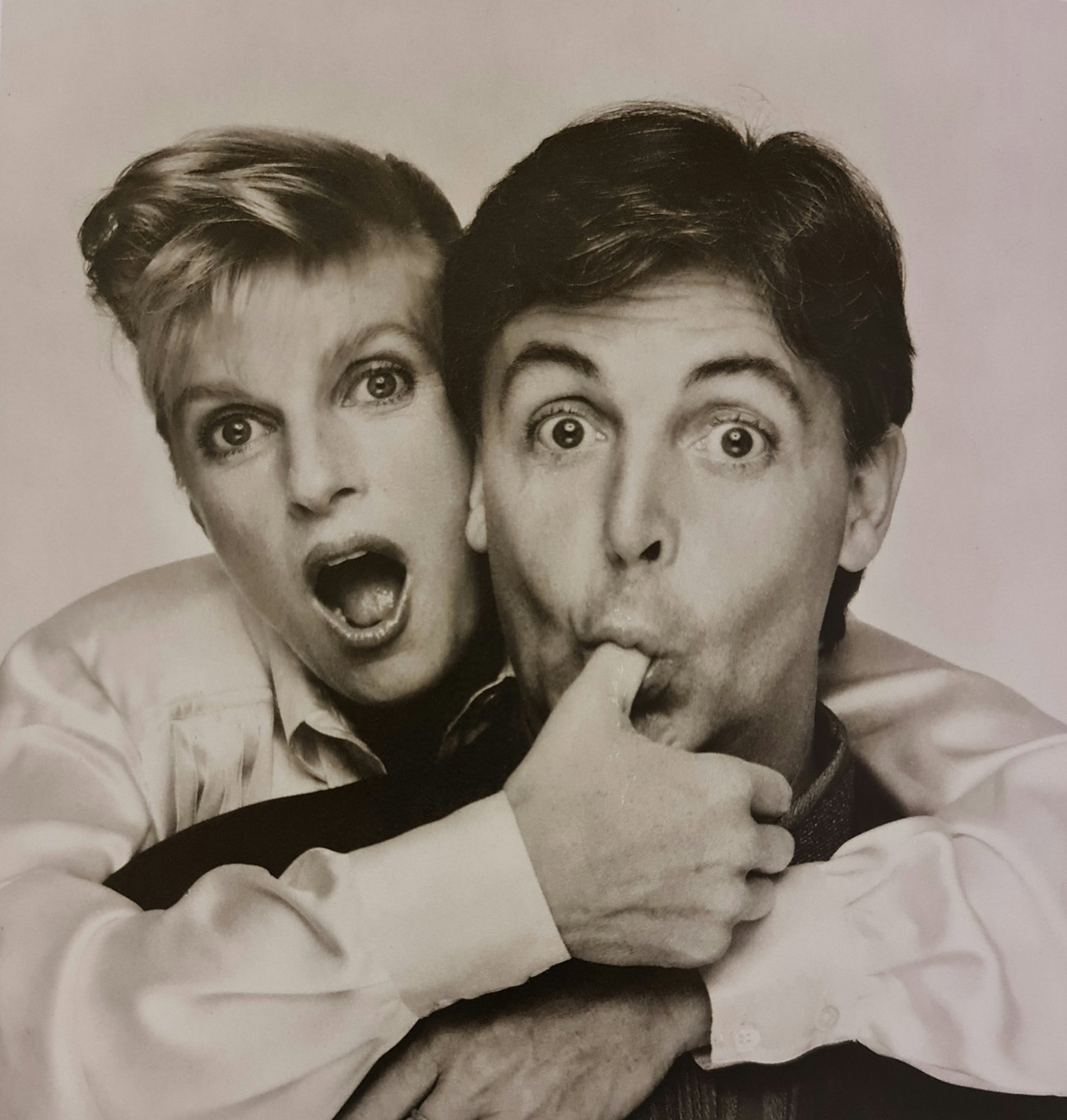 Terry O'Neill, Linda And Paul Mccartney During A Publicity Session For Their Film Give My Regards To: Photographer: Terry ONeill was a British photographer, known for documenting the fashions, styles, and celebrities of the 1960s. Title: Linda and Paul Mccartney during a publicity session for their fi