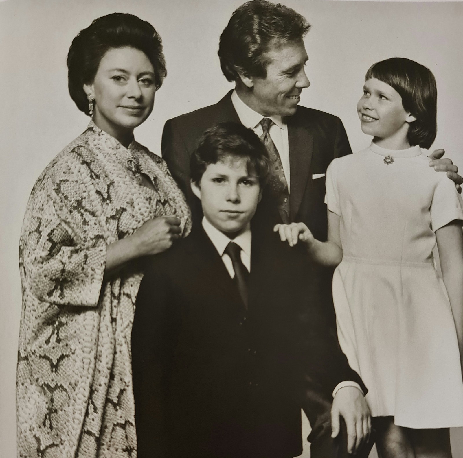 Terry O'Neill, Princess Margaret And Lord Snowden With Their Children, David And Sarah, London, 1974: Photographer: Terry ONeill was a British photographer, known for documenting the fashions, styles, and celebrities of the 1960s. Title: Princess Margaret and Lord Snowden with their children, David an