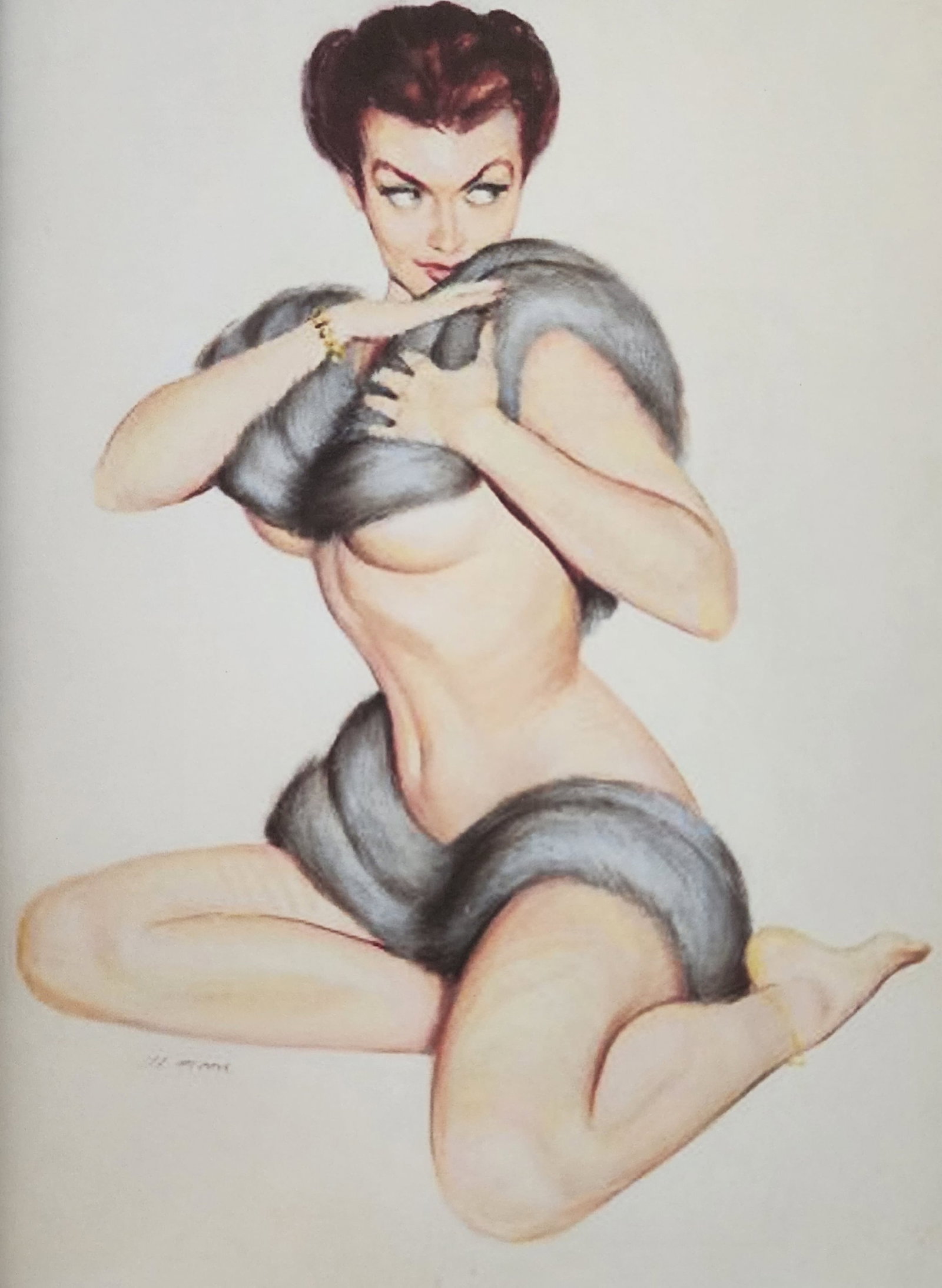 Vintage Pin-Up Girls, 2017: Title/Subject: Pin-Up Girls Type Of Print: Authentic Sheet Fed Photogravure/Heliogravure. Date Of Print: 2017 Paper: Medium weight, satin/matte finish. Print Origin: Germany Approximate Image Size: 10