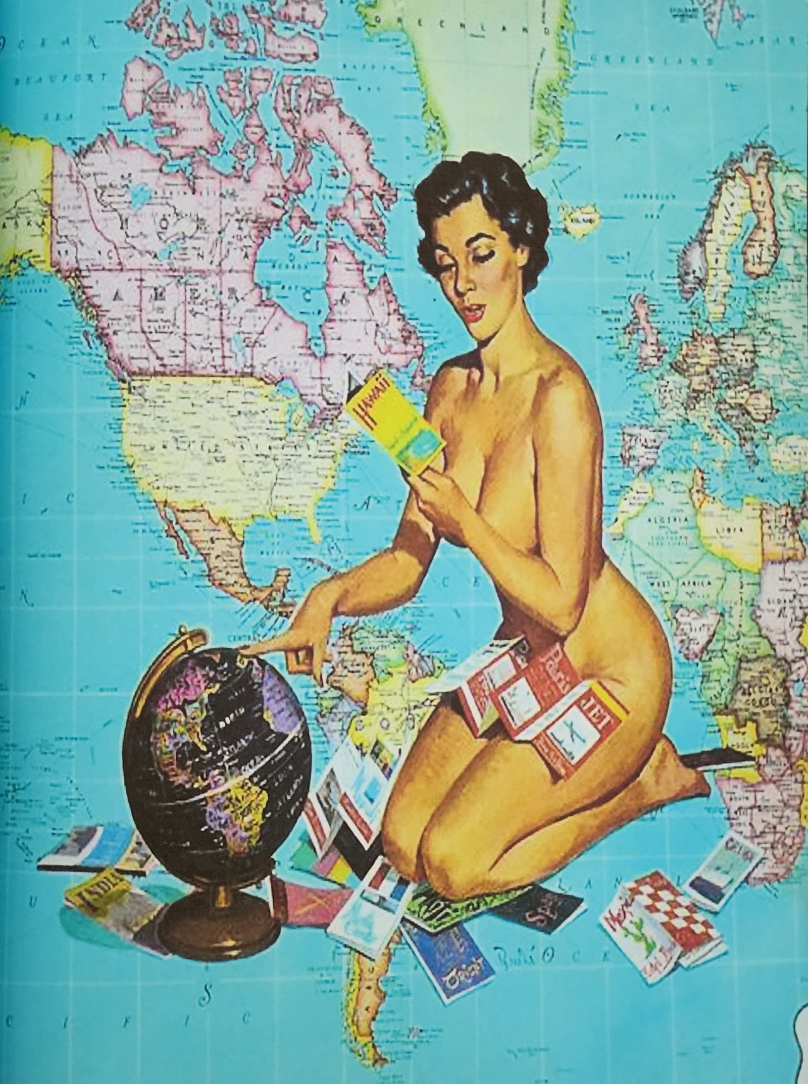 Vintage Pin-Up Girls, 2017: Title/Subject: Pin-Up Girls Type Of Print: Authentic Sheet Fed Photogravure/Heliogravure. Date Of Print: 2017 Paper: Medium weight, satin/matte finish. Print Origin: Germany Approximate Image Size: 10