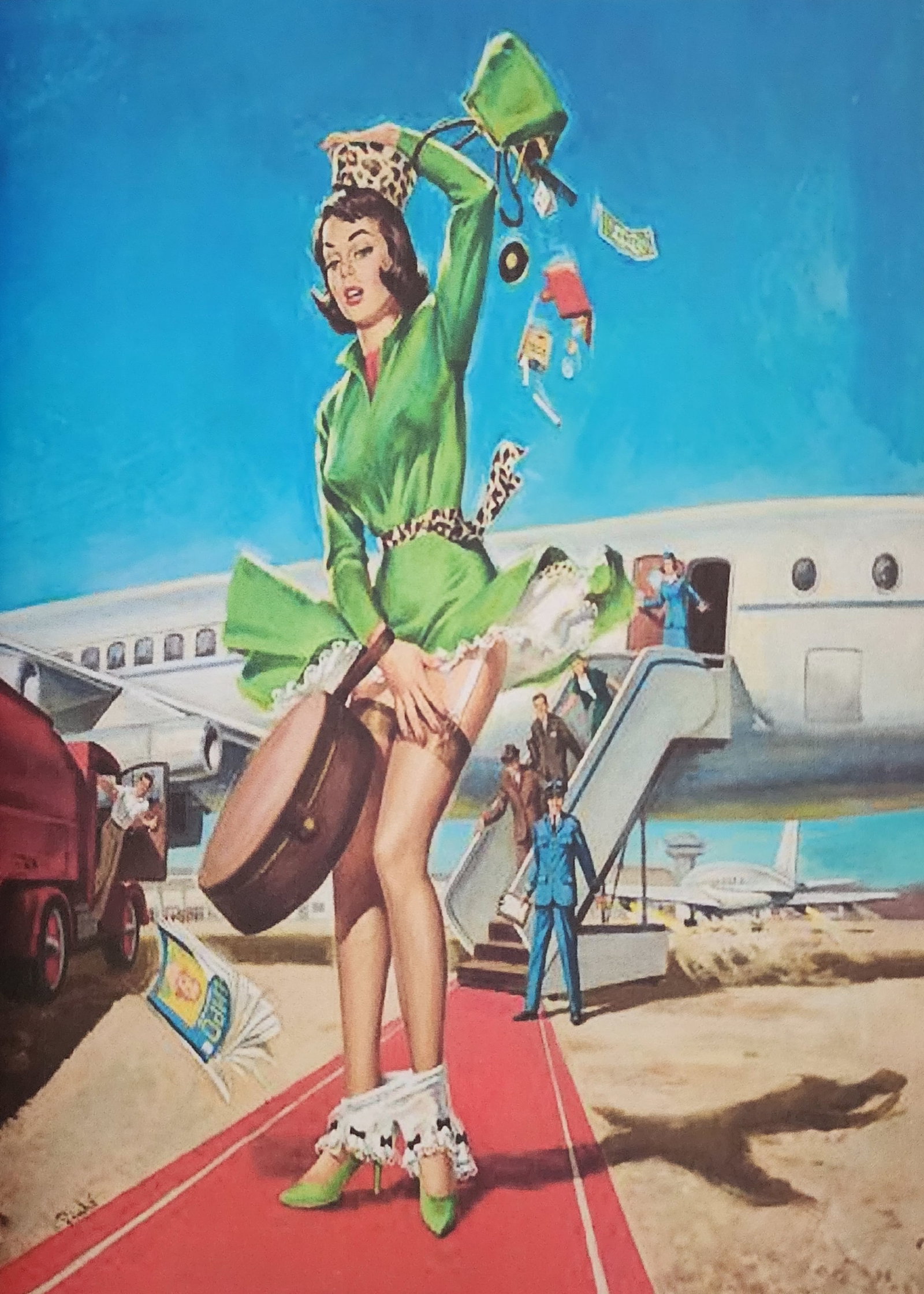 Vintage Pin-Up Girls, 2017: Title/Subject: Pin-Up Girls Type Of Print: Authentic Sheet Fed Photogravure/Heliogravure. Date Of Print: 2017 Paper: Medium weight, satin/matte finish. Print Origin: Germany Approximate Image Size: 10