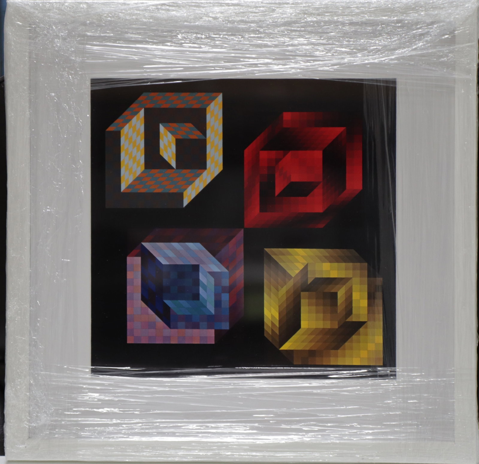 Victor Vasarely, 'Axo-22', Framed Lithograph (1 of 2)