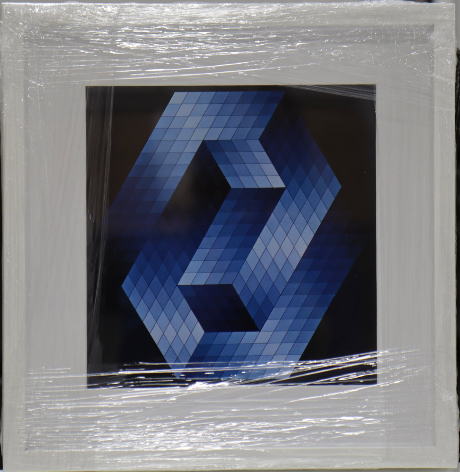 Victor Vasarely, 'Gestalt Blue', Framed Lithograph (1 of 2)