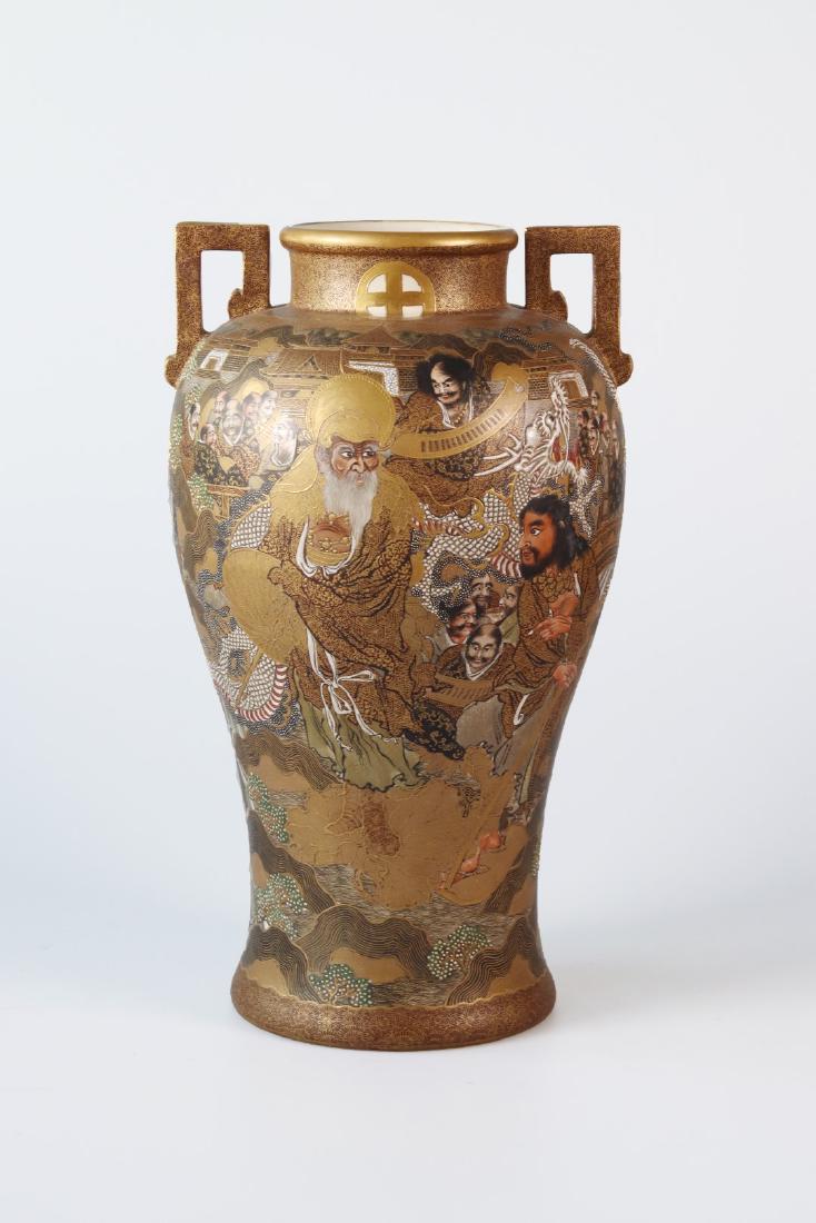 JAPANESE SATSUMA VASE (1 of 3)