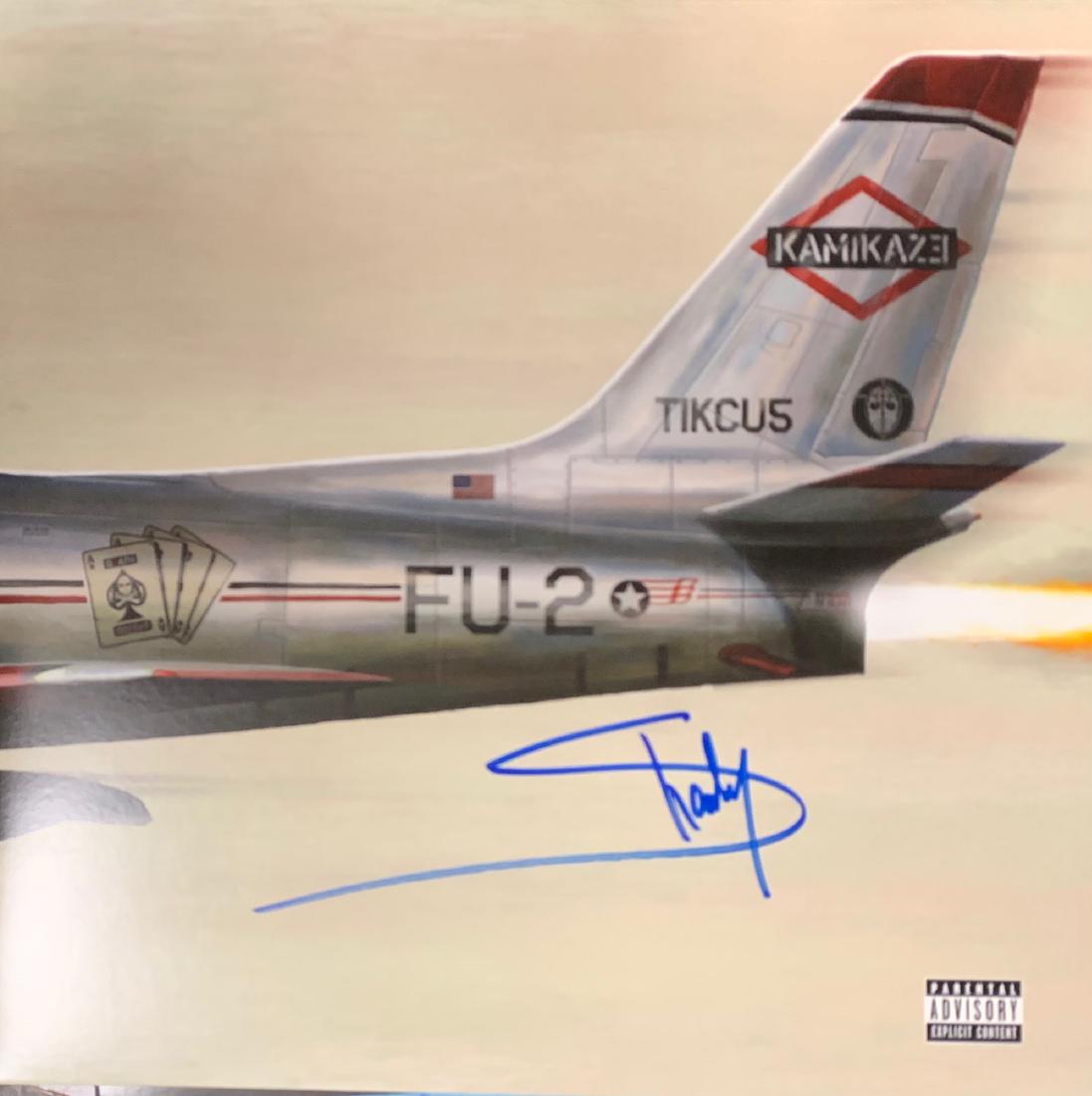 Eminem Autographed Kamikaze Album: Rap Hip Hop legend signed album. KILLER PIECE!